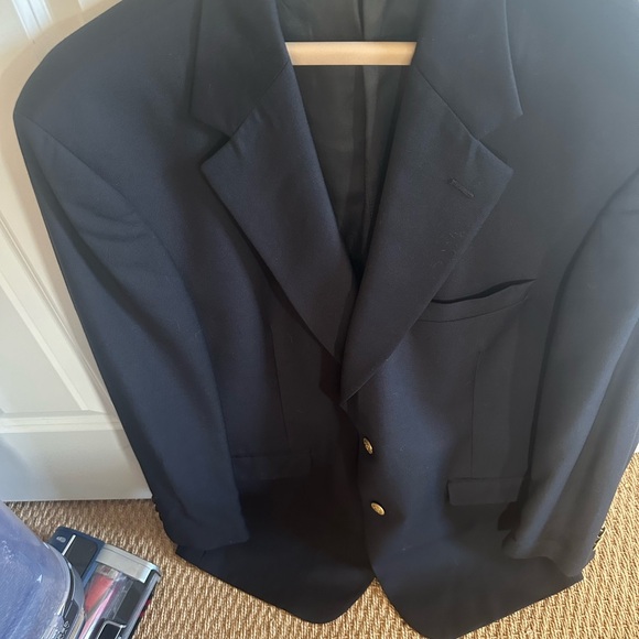 Classic navy blue Brooks Brothers sport coat - 43 long - Picture 2 of 12